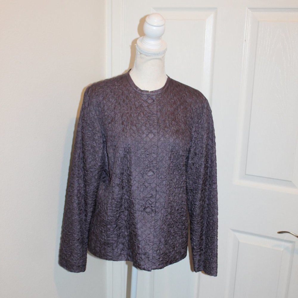 Eileen Fisher 100 % Silk Top Long Sleeve suit